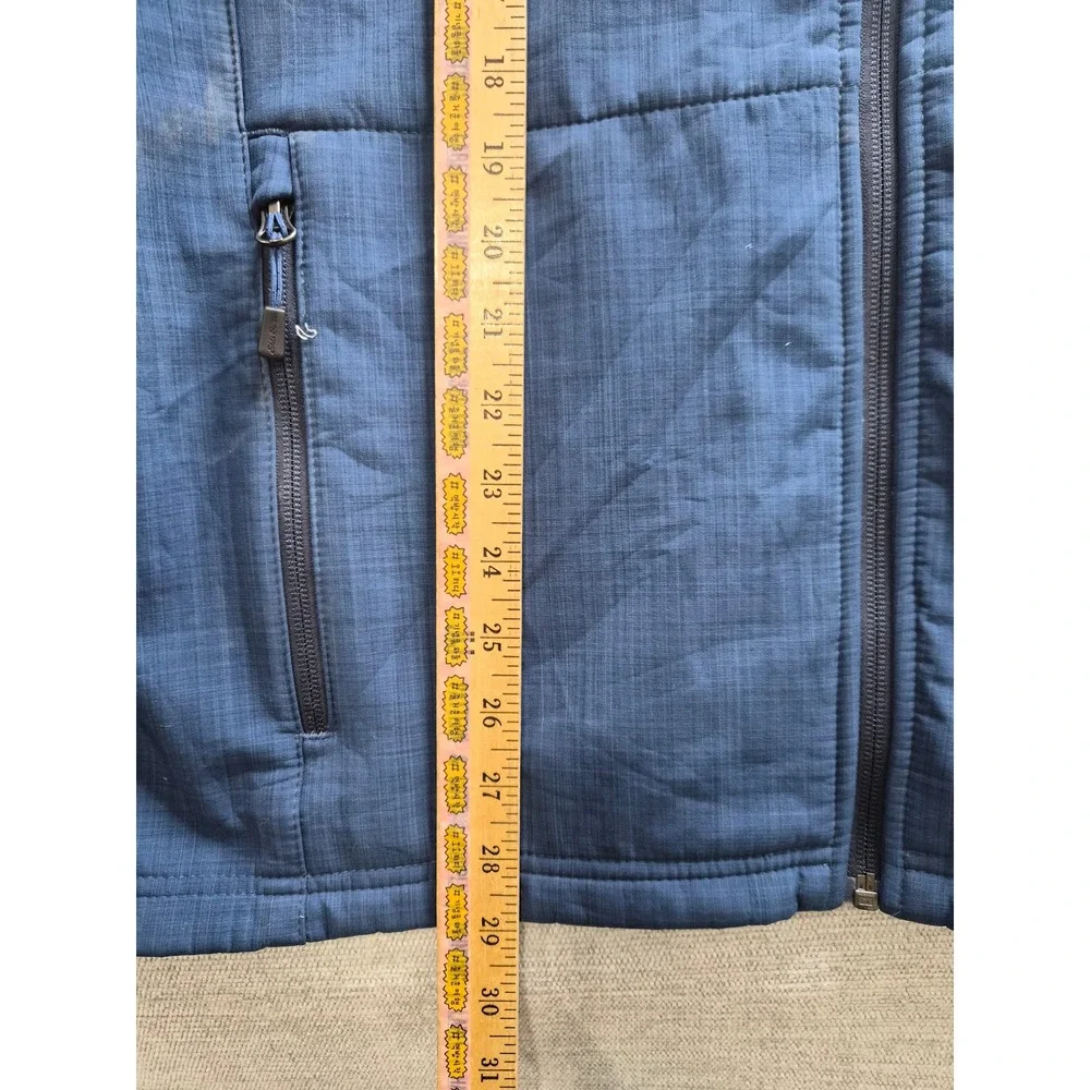 Eddie Bauer Shaded Crosshatch Soft Shell Jacket Mens Large Blue Fleece Lined
